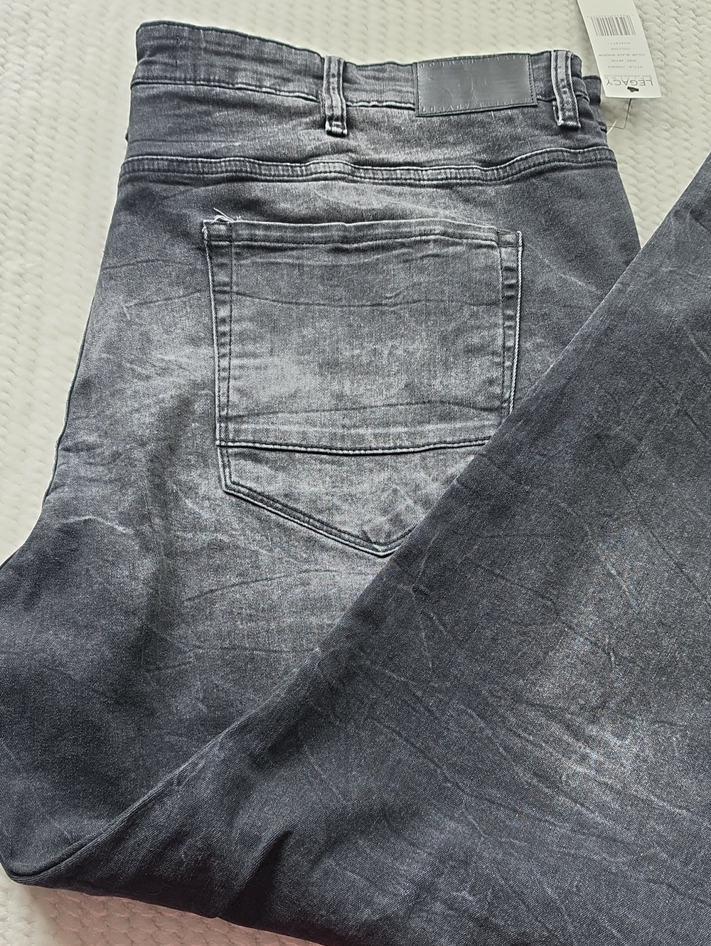 Jordan Craig Men's Washed Black Jeans - Classic Back Pocket Design Brand New